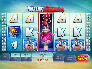 Wild Games Slot Machine Balance Beam Bonus