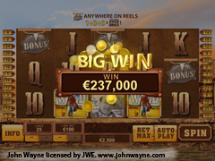 John Wayne slot machine Big Win