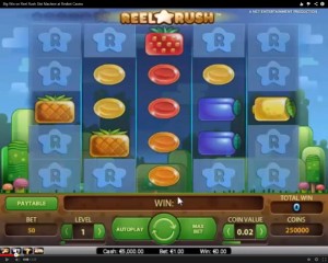 Reel Rush Slot Machine at An Online Casino