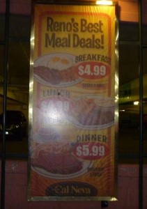 Reno Cal Neva Casino Food Specials