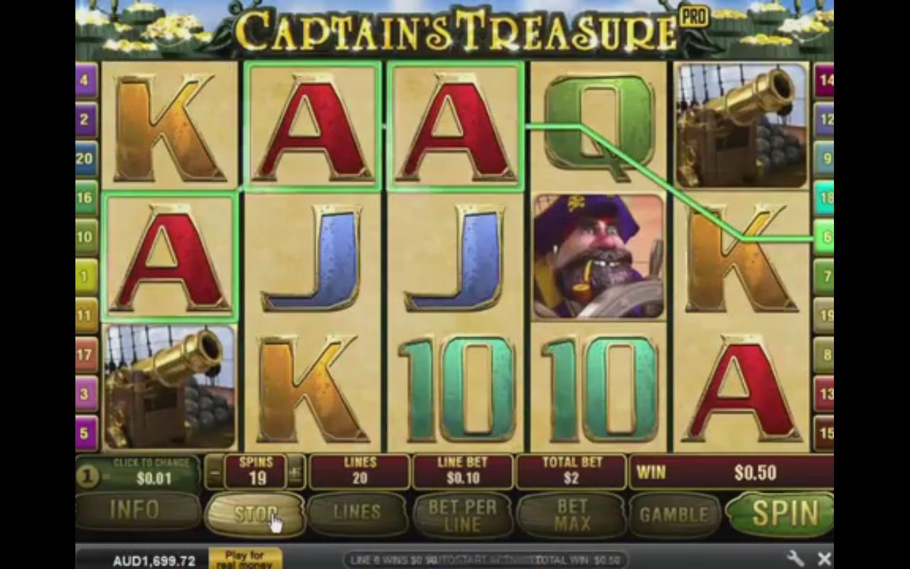 Captains Treasure Slot Machine