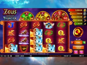 Zeus God of Thunder Slot Machine at EU Casino