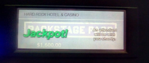 Jackpot Handpay at the Hard Rock Hotel and Casino Las Vegas Nevada