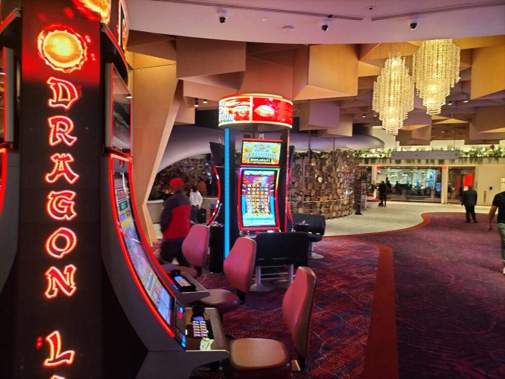 Main Entrance Lobby Area With Slot Machines in the Virgin Hotel and Casino in Las Vegas