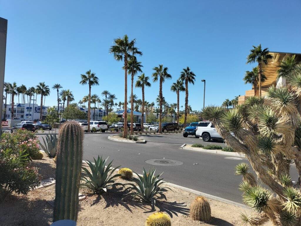 Driveway of the Virgin Hotel and Casino in Las Vegas