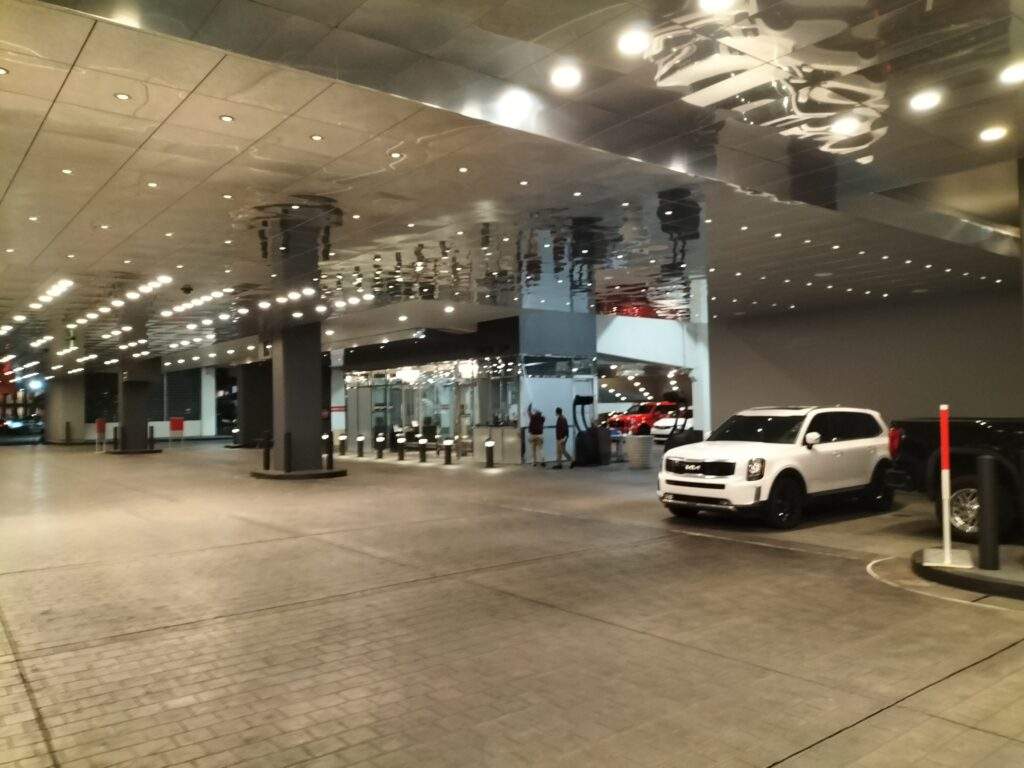 Valet Area near the Ruby Tower of the Virgin Hotel and Casino in Las Vegas